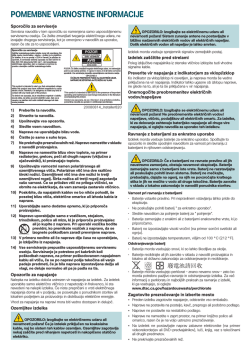 Cisco PDS2100 Series Set-Top Safety Sheet (Slovenian)
