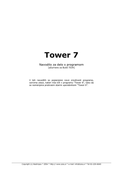 Navodila Tower7 - razlike glede na Tower6 (PDF, 6 MB)