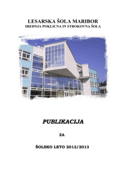 PUBLIKACIJA - Lesarska šola Maribor