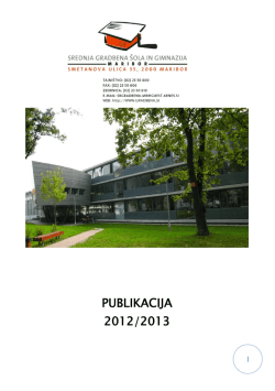 publikacija 2012/2013 - Srednja gradbena šola in gimnazija Maribor