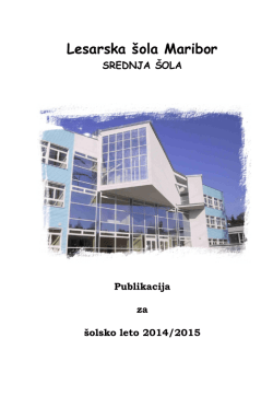 NASLOV ŠOLE - Lesarska šola Maribor
