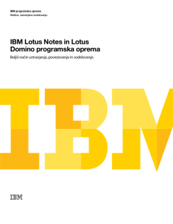 IBM Lotus Notes in Lotus Domino programska oprema