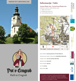 Pot v Crngrob - Turizem Škofja Loka
