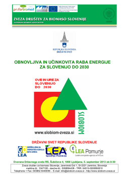 OVE in URE za Slovenijo do 2030 - Slovenski E