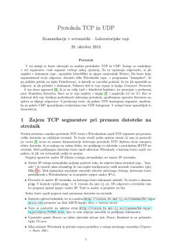 Protokola TCP in UDP