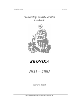 KRONIKA 1931 – 2001