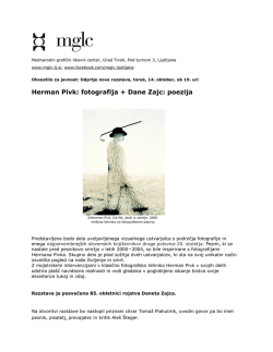 Herman Pivk: fotografija + Dane Zajc: poezija