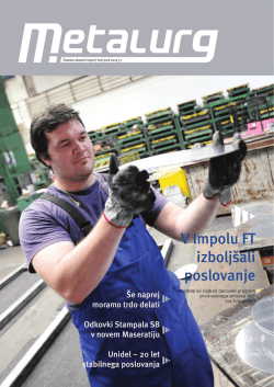 Metalurg, maj-junij 2013, številka 3