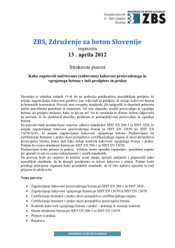 Opis in prijavnica v PDF obliki - ZBS, Združenje za beton Slovenije