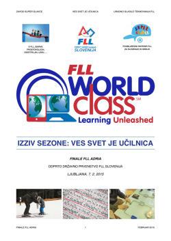 Finale FLL Ves svet je učilnica