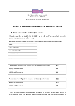povzetek evalvacijskega poročila za leto 2013/14.