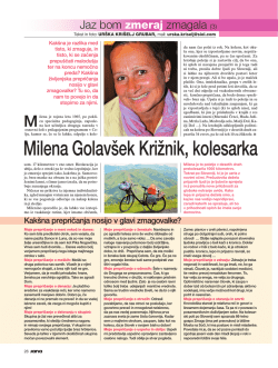 Milena Golavšek Križnik, kolesarka