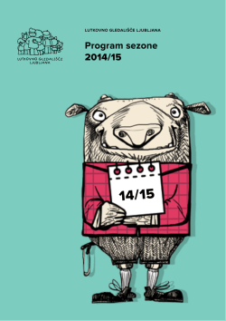 Program sezone 2014/15 - Ljubljana Puppet Theatre