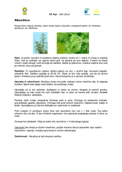 Zelišča, zdravilne rastline - opis
