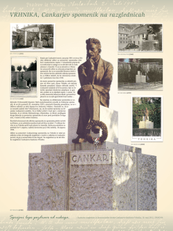 VRHNIKA, Cankarjev spomenik na razglednicah