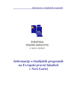 Informacije o študijskih programih na Evropski pravni fakulteti v Novi