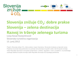 slovenia green! - Slovenija znižuje CO2
