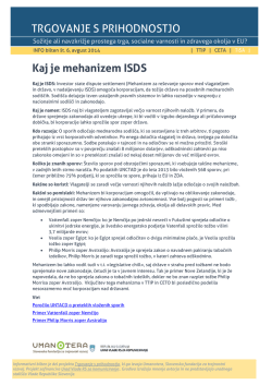 Kaj je mehanizem ISDS