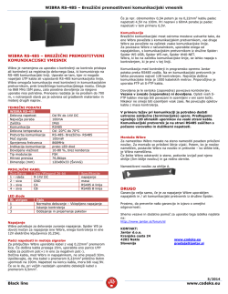 WIBRA RS-485 – Brezžični premostitveni komunikacijski