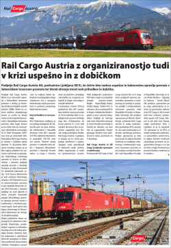 Rail Cargo Austria z organiziranostjo tudi v krizi uspešno