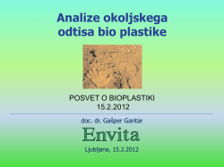 Analize okoljskega odtisa bioplastike