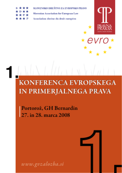 Program Konference - Slovensko društvo za evropsko pravo