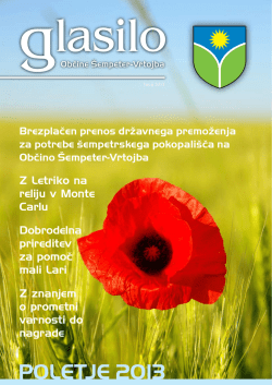 Glasilo Poletje 2013 - Občina Šempeter