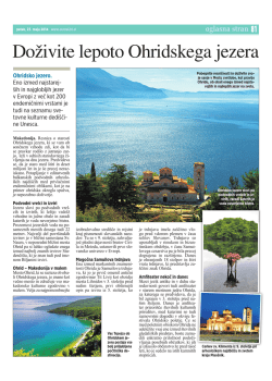 Doživite lepoto Ohridskega jezera