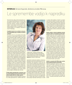 Intervju: Simona Kogovšek, direktorica družbe Mikrocop