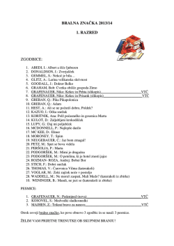Seznam knjig in kriteriji za eko bralno značko v šolskem letu 2013