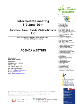 Intermediate meeting 8-9 June 2011 AGENDA MEETING