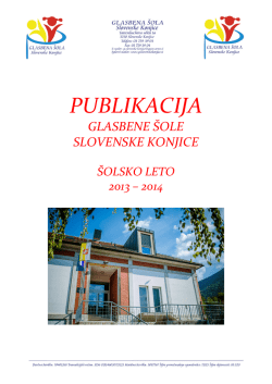 2. Publikacija za šolsko leto 2013/2014