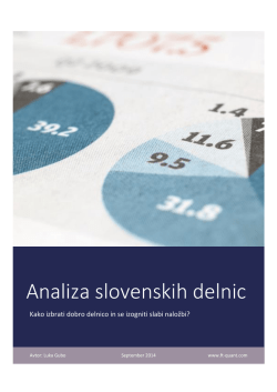 Analiza slovenskih delnic