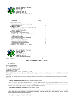Letno poročilo za 2013 - Zdravstveni Dom Trbovlje