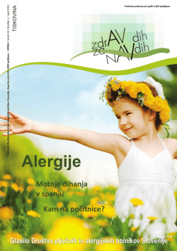 Zdrav dih za navdih, marec 2013 - Društvo pljučnih in alergijskih