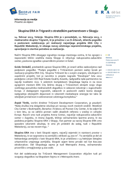 Skupina ERA in Trigranit s strateškim partnerstvom v Skopju