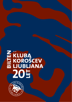 Bilten 2013 - Klub Korošcev Ljubljana