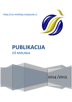 Šolska publikacija 2014/2015 - OŠ Mislinja