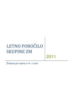 Letno poročilo skupine ZM 2011