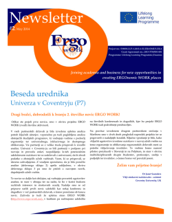 Newsletter - Ergo-Work