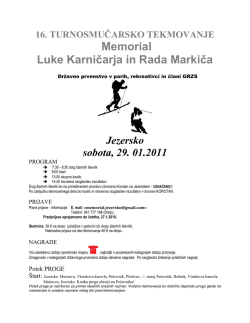Memorial Luke Karničarja in Rada Markiča