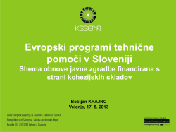 Evropski programi tehnične pomoči v Sloveniji