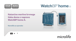Natančne meritve krvnega tlaka doma z napravo WatchBP home A.