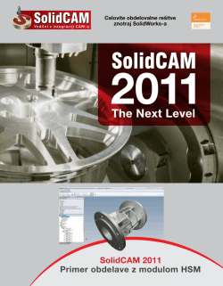 SolidCAM 2011 Primer obdelave z modulom HSM