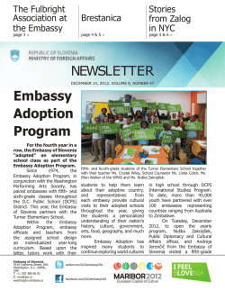 NEWSLETTER Embassy Adoption Program