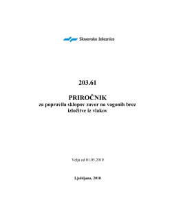 203.61 Priročnik za popravila sklopov zavor.