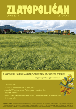 Adriatic Slovenica SVETUJE - krajevna skupnost zlato polje