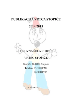 Publikacija Vrtca Stopiče 2014-2015