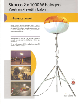 Sirocco 2 x 1 000 W halogen Vsestranski svetilni balon