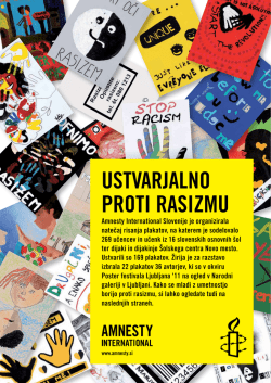 Ustvarjalno proti rasizmU - Amnesty International Slovenija